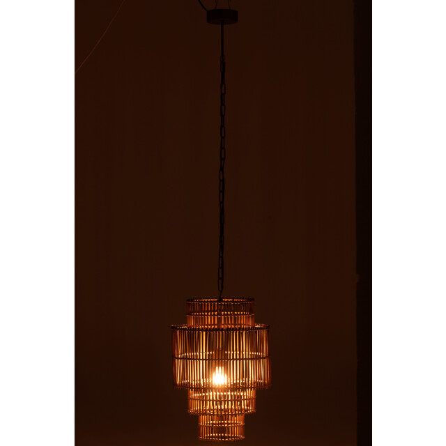 J-Line Hanglamp 4 lagen bamboe naturel 10308 large