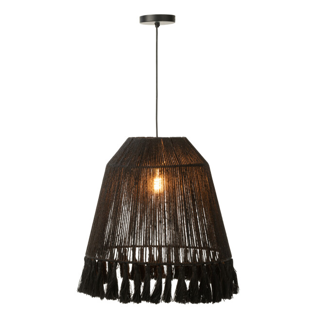 J-Line Pendant lamp celia jute black large 30967 large