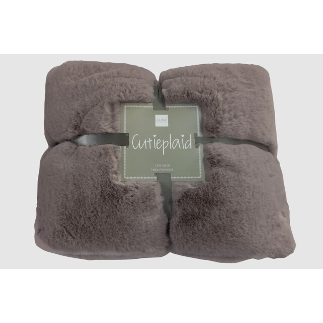 J-Line Plaid cutie polyester taupe 76878 large