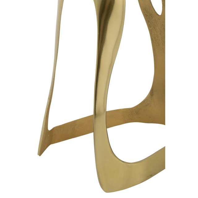 J-Line Side table aluminium/stone gold colored/white large 55946 large