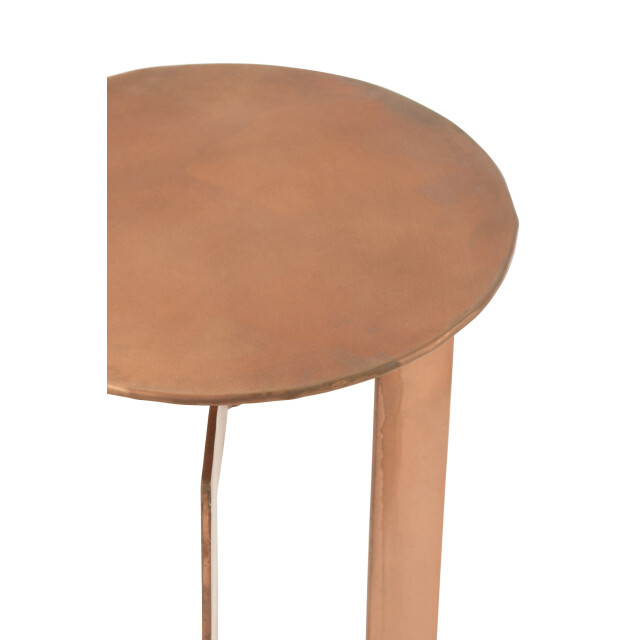 J-Line Set of 2 side tables zino high iron copper 37711 large