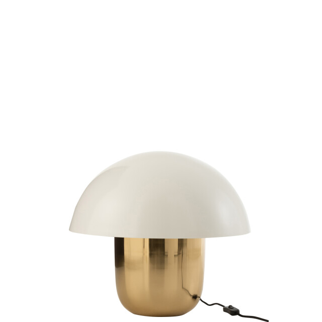 J-Line Tafellamp paddenstoel ijzer -goud large 15656 large