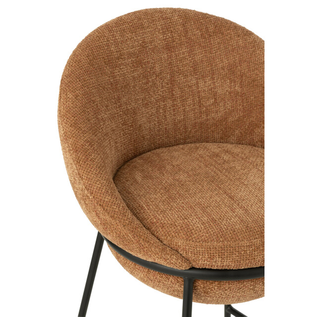 J-Line Bar stool bar stool with iron legs iron terracotta/black 55780 large