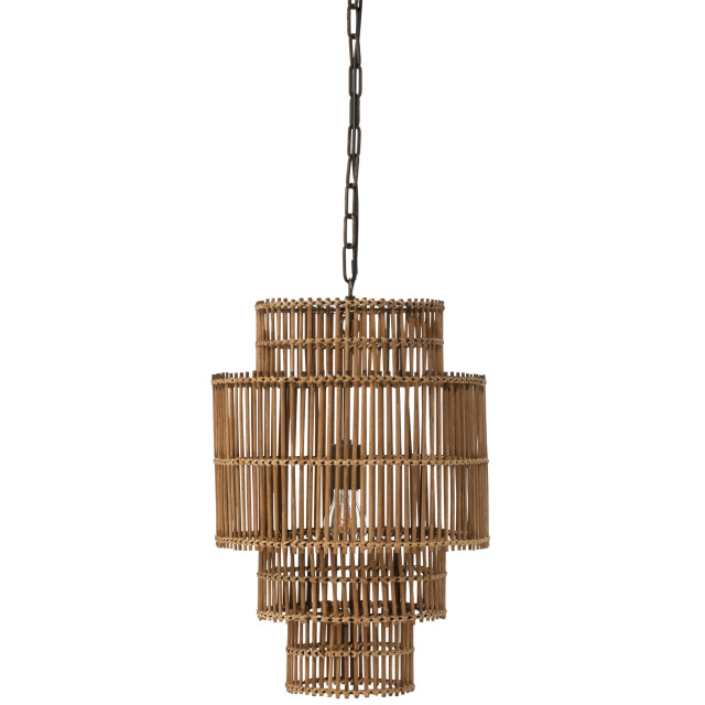 J-Line Hanglamp 4 lagen bamboe naturel 10308 large