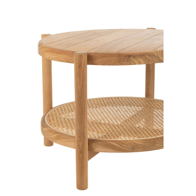 J-Line Side table round teak natural 52957 large