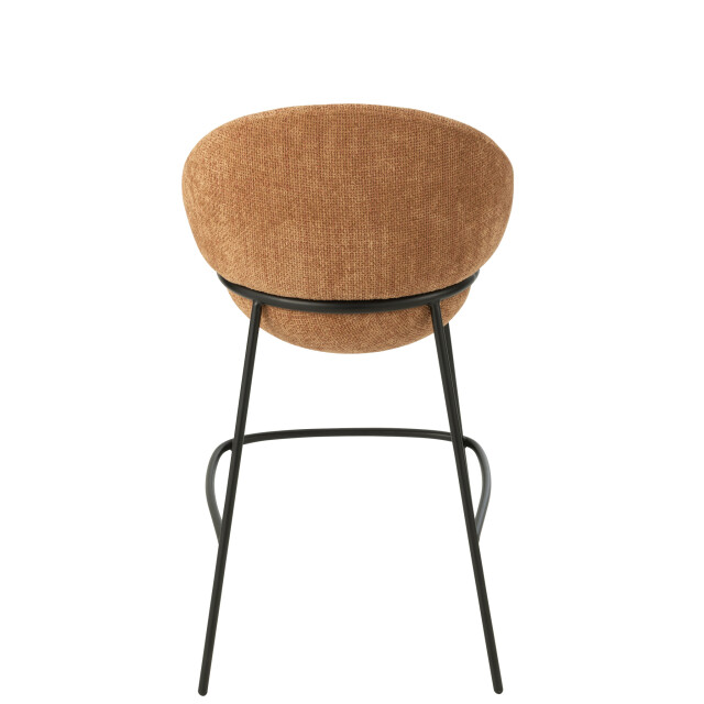 J-Line Bar stool bar stool with iron legs iron terracotta/black 55780 large