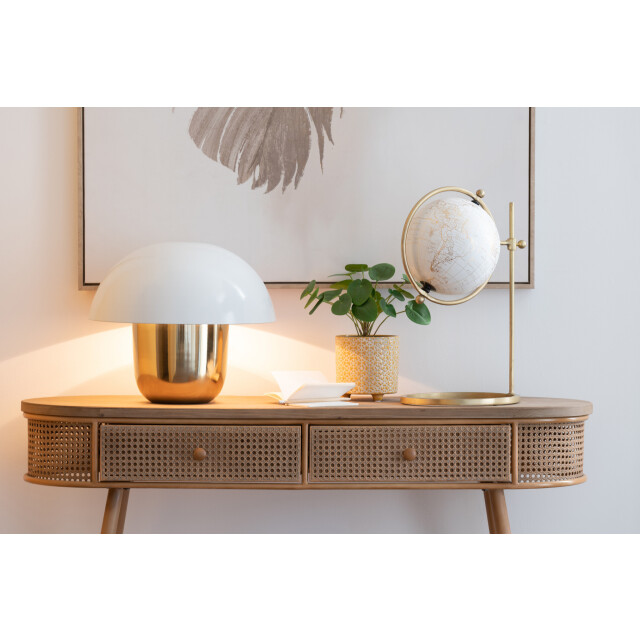 J-Line Tafellamp paddenstoel ijzer -goud large 15656 large