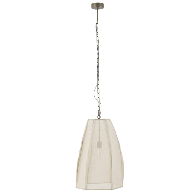 J-Line Ceiling lamp pear linen/iron white large 40965 large