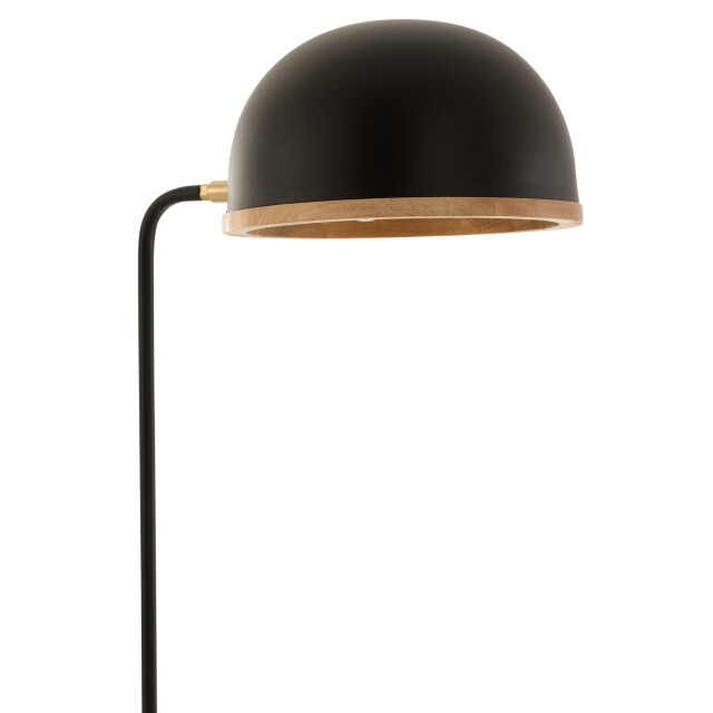 J-Line Standing lamp evy iron/wood black/natural 15654 large