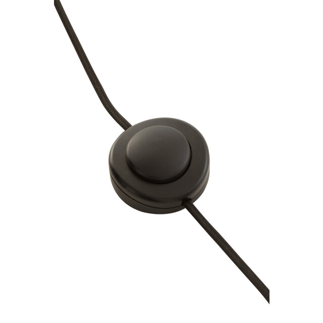J-Line Standing lamp evy iron/wood black/natural 15654 large