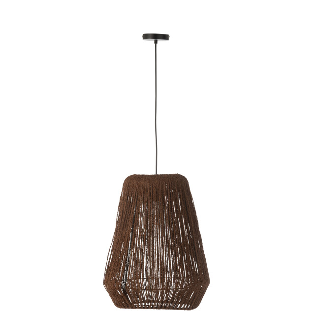 J-Line Hanging lamp weave metal/palm black large 46285 large