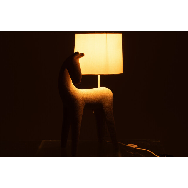 J-Line Table lamp horse modern resin beige 50099 large