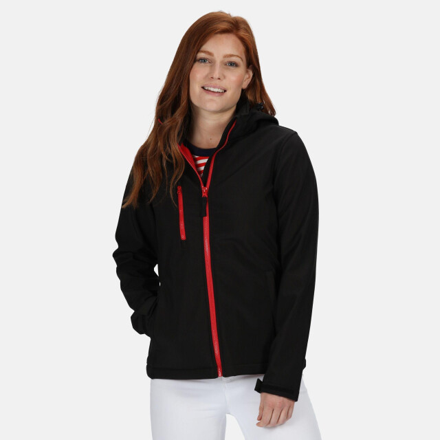 Regatta Dames venturer 3-lagige membraan soft shell jacket UTLT295_blackred large