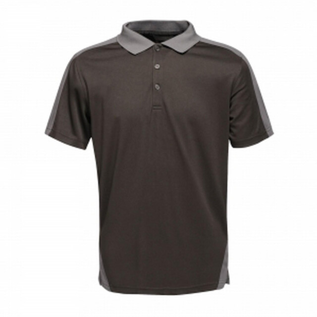 Regatta Herencontrast coolweave polo shirt UTLT333_blacksealgrey large