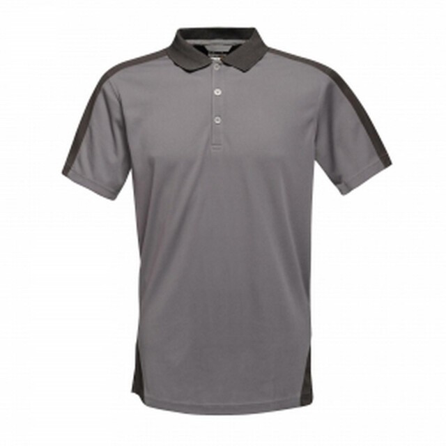 Regatta Herencontrast coolweave polo shirt UTLT333_sealgreyblack large