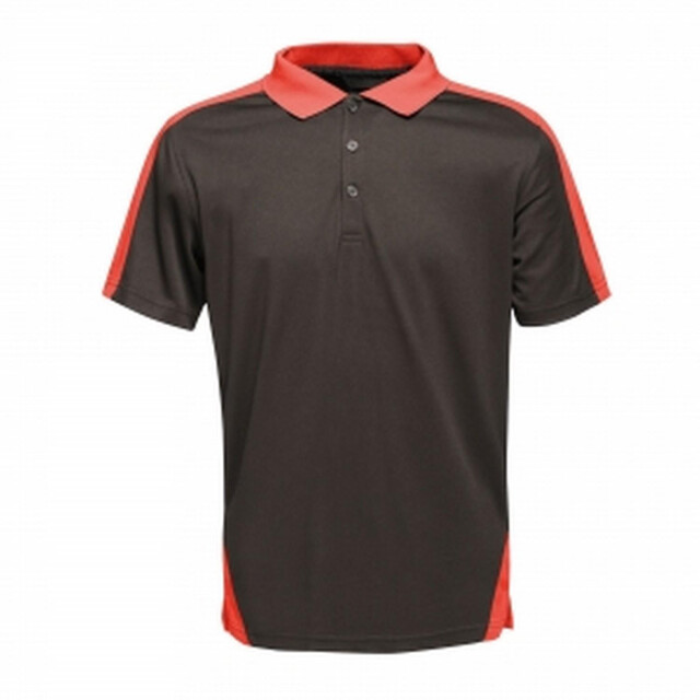 Regatta Herencontrast coolweave polo shirt UTLT333_blackclassicred large