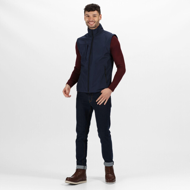 Regatta Heren octagon 3 layer printable softshell bodywarmer UTLT334_navy large