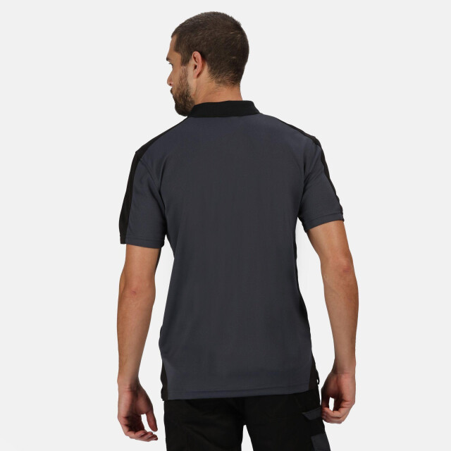 Regatta Herencontrast coolweave polo shirt UTLT333_sealgreyblack large