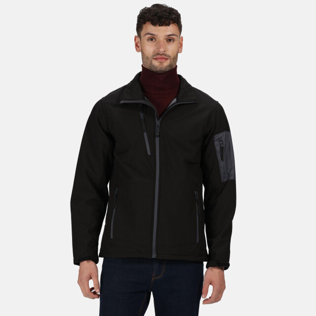 Regatta Opmerkelijk heren arcola 3-laags waterdicht en ademend softshell-jasje UTLT383_blacksealgrey large