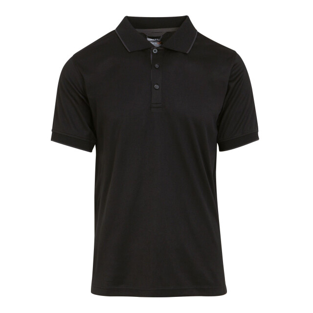 Regatta Heren navigate poloshirt met korte mouwen UTLT393_blacksealgrey large