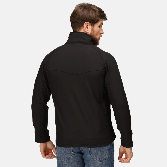 Regatta Roestige heren softshell windbestendige fleece jacket UTLT381_allblack large
