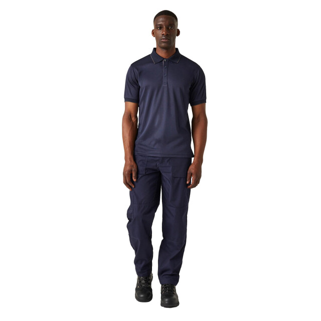 Regatta Heren navigate poloshirt met korte mouwen UTLT393_navysealgrey large