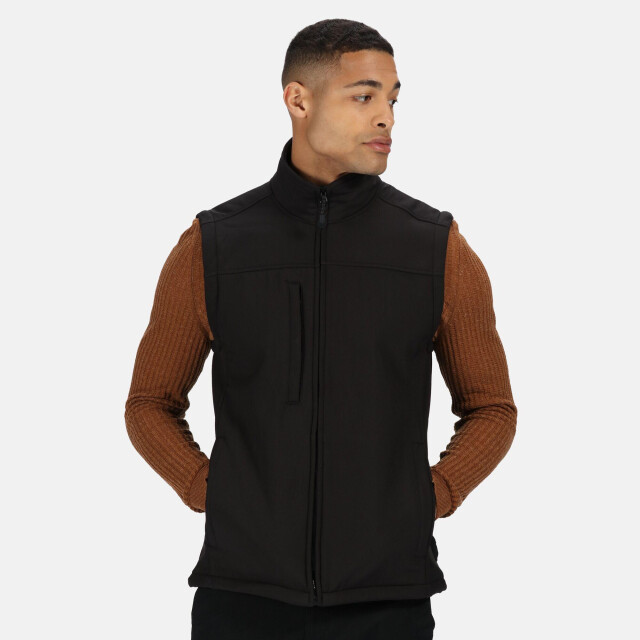 Regatta Heren flux softshell bodywarmer / mouwloos jasje waterafstotend en windbestendig UTLT376_allblack large