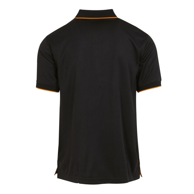 Regatta Heren navigate poloshirt met korte mouwen UTLT393_blackorangepop large