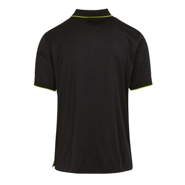Regatta Heren navigate poloshirt met korte mouwen UTLT393_blacklimegreen large