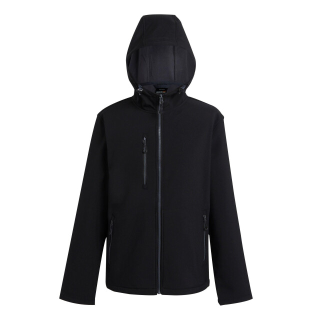 Regatta Heren navigate 2 layer soft shell jas UTLT394_blacksealgrey large