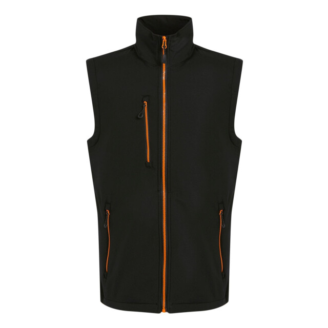 Regatta Heren navigate softshell 2-laags bodywarmer UTLT399_blackorangepop large