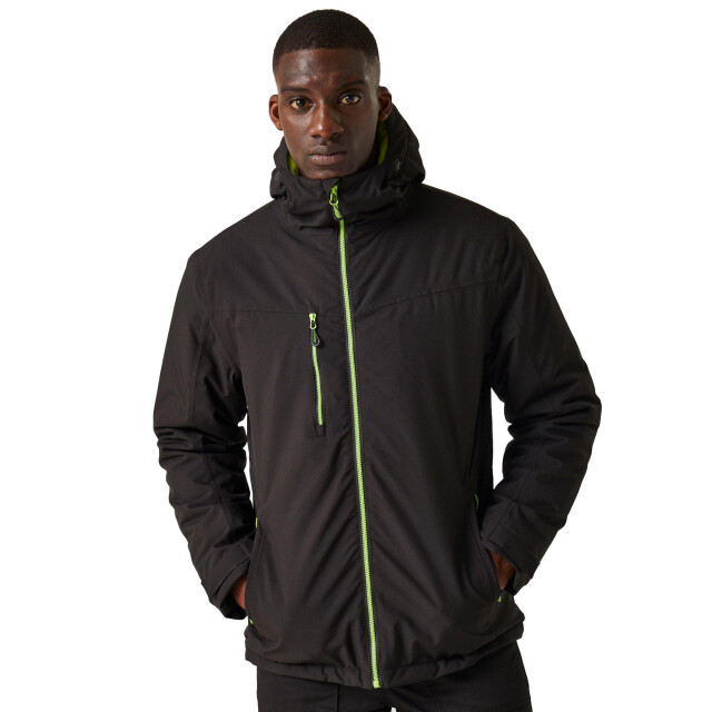 Regatta Waterdichte heren navigate geïsoleerde jas UTLT413_blacklimegreen large