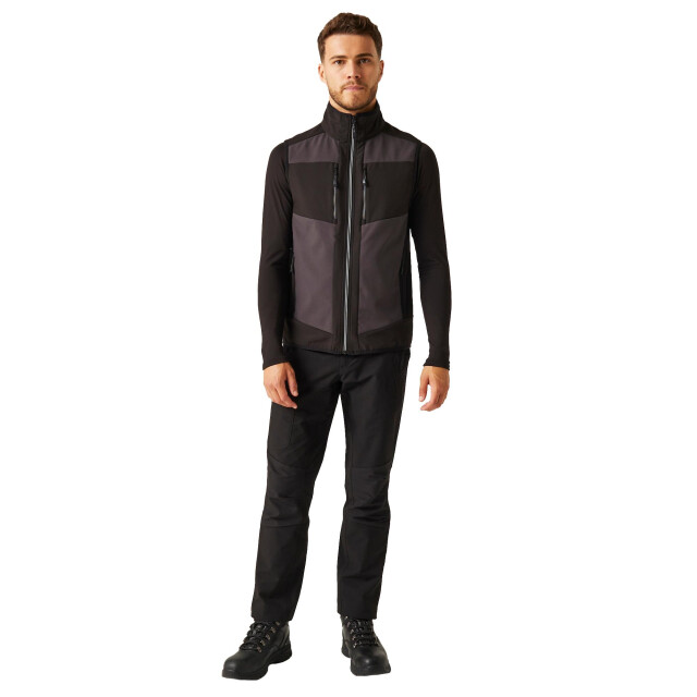 Regatta Heren e-volve colour block softshell bodywarmer UTLT209_ashblack large