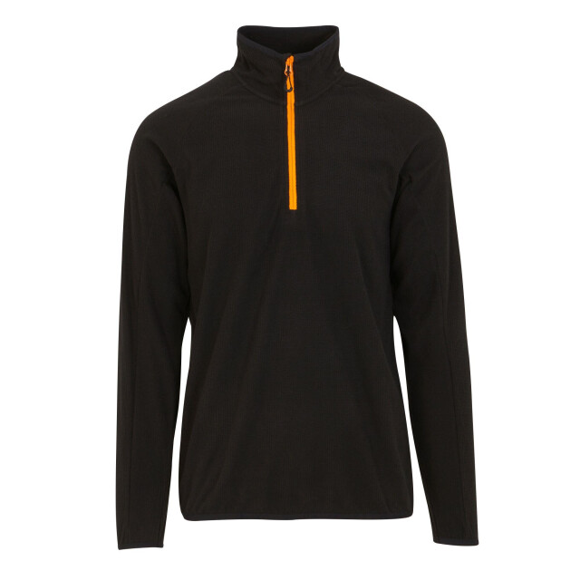 Regatta Heren navigate half zip fleece UTLT212_blackorangepop large