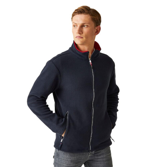 Regatta Heren ascender fleece jas UTLT207_navyclassicred large