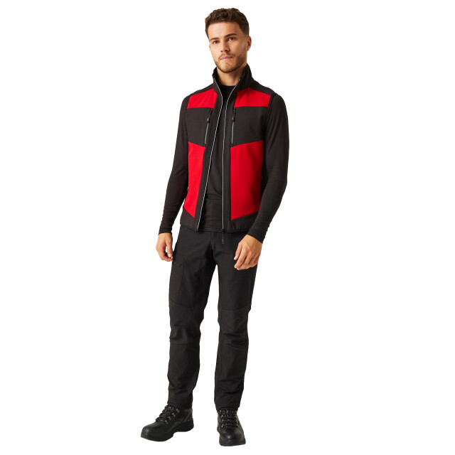 Regatta Heren e-volve colour block softshell bodywarmer UTLT209_classicredblack large