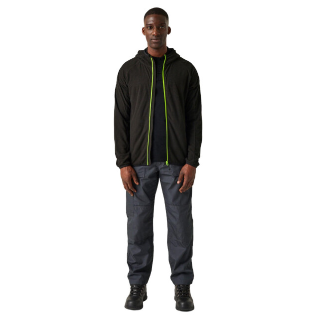 Regatta Heren navigate full zip fleecejack UTLT215_blacklimegreen large