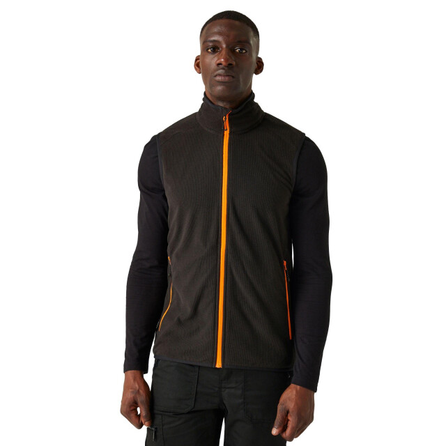 Regatta Heren navigate fleece gilet UTLT214_blackorangepop large
