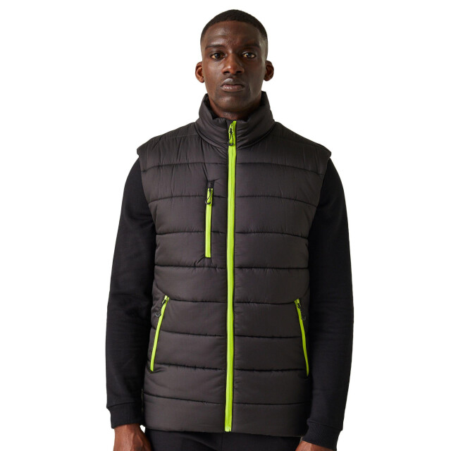Regatta Thermische bodywarmer navigate voor heren UTLT237_blacklimegreen large