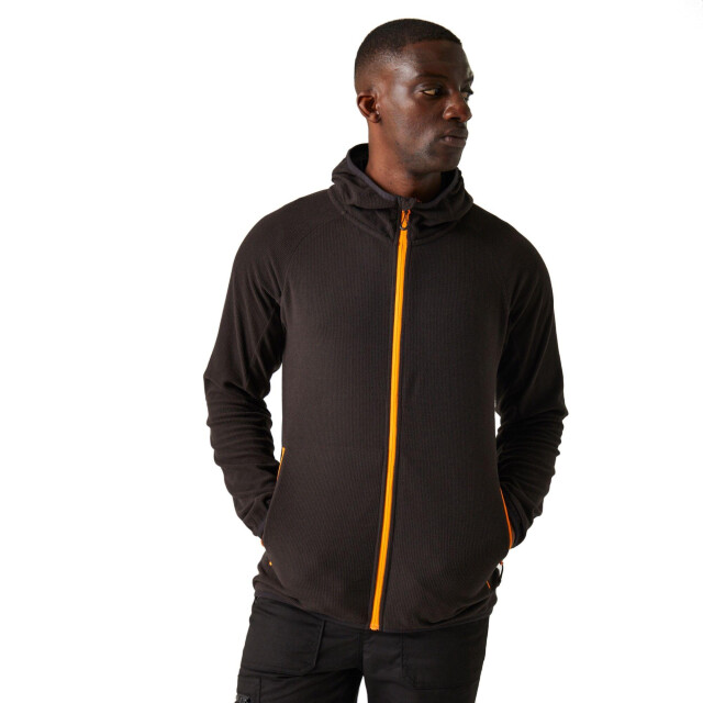 Regatta Heren navigate full zip fleecejack UTLT215_blackorangepop large