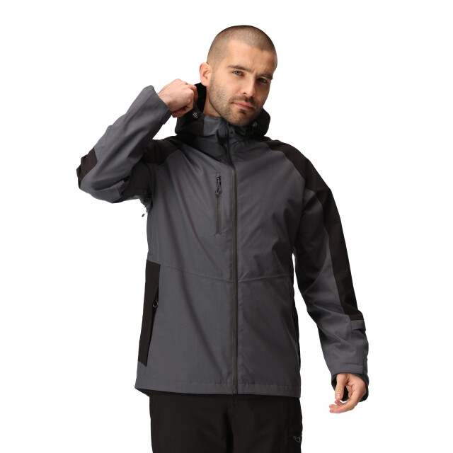 Regatta Heren x-pro beacon contrast detail waterdichte jas UTLT216_sealgreyblack large
