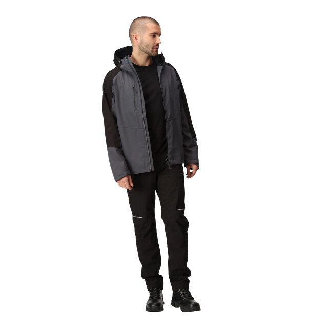 Regatta Heren x-pro beacon contrast detail waterdichte jas UTLT216_sealgreyblack large