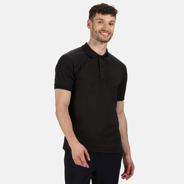 Regatta Heren coolweave korte mouwen poloshirt UTLT143_black large