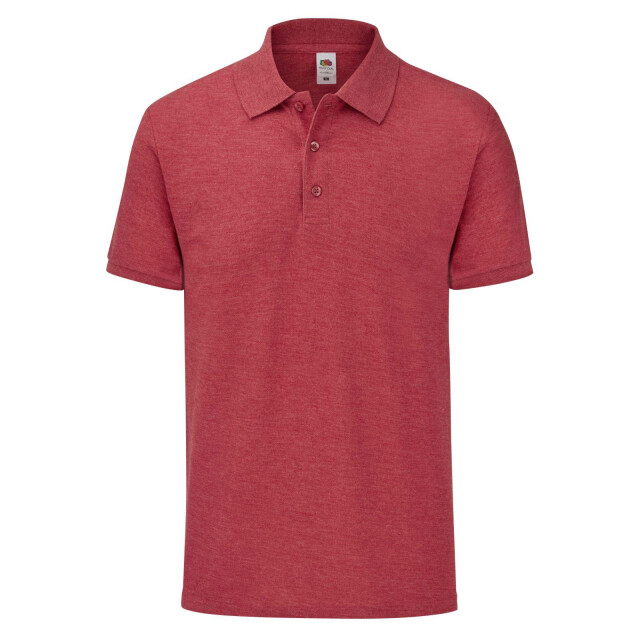Fruit of the Loom Heren getailleerd polo shirt UTFK3367_redheather large
