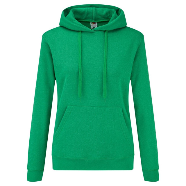 Fruit of the Loom Dames dame fit hooded sweatshirt / hoodie UTFK3361_heathergreen large