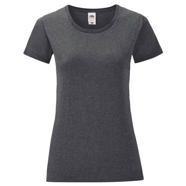 Fruit of the Loom Dames iconisch 150 t-shirt UTFK3356_darkheather large