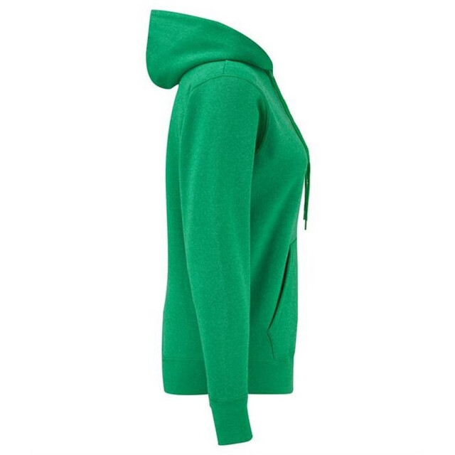 Fruit of the Loom Dames dame fit hooded sweatshirt / hoodie UTFK3361_heathergreen large