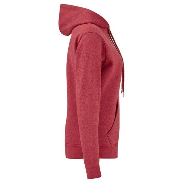 Fruit of the Loom Dames dame fit hooded sweatshirt / hoodie UTFK3361_heatherred large