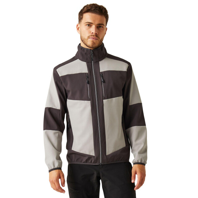Regatta E-volve 2-laags soft shell-jack voor volwassenen UTLT205_mineralgreyash large