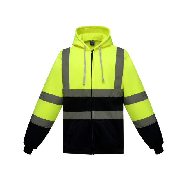 Yoko Heren hi-vis full zip hoodie UTLT521_yellownavy large
